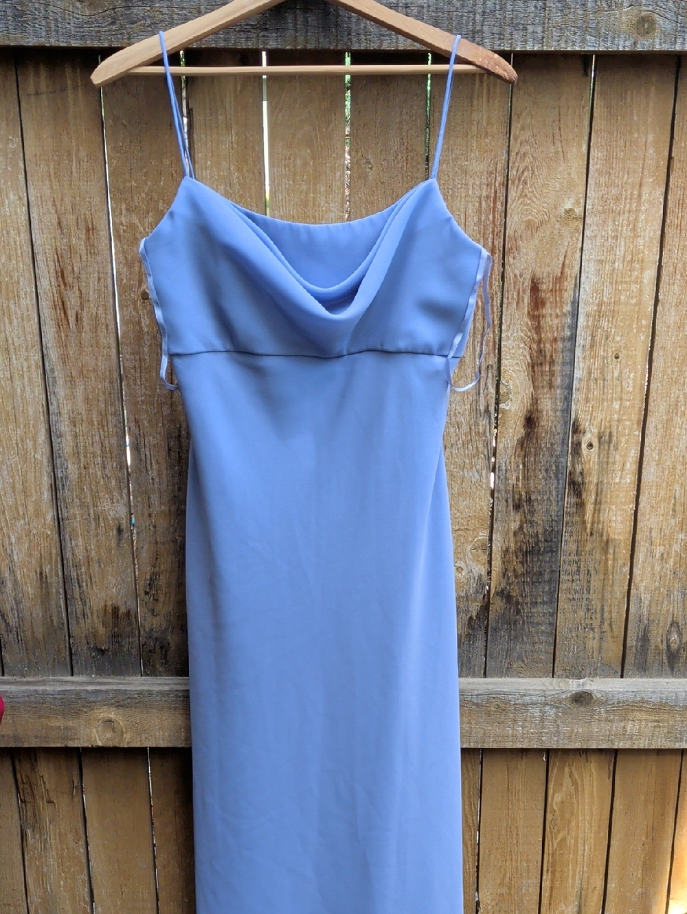 Vintage Michaelangelo Light Blue Cowl‎ Neck Maxi Slip Dress